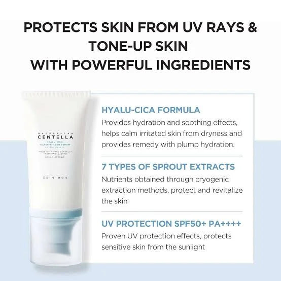 Skin 1004 CENTELLA HYALU CICA WATER FIT SUN SERUM (Sunscreen)SPF 50+ PA++++ (50 ml)